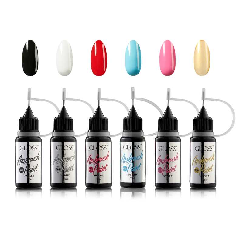 GLOSS Airbrush paint set "Basic Rich", 6 pcs